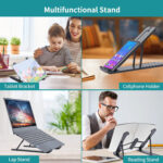 Plastic Foldable & Portable Laptop Stand | Lightweight Adjustable Laptop Holder | High-Quality ABS - Image 3