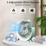 Colorful USB Rechargeable Desktop Fan | Silent Cooling, LED Ambient Light, 3-Speed Rotation - Image 9