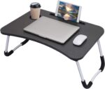 Laptop Table | Black Color | Foldable Legs, Tablet Groove & Cup Slot | Perfect for Working, Reading, Writing, and Eating - Image 4