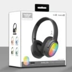 Lelisu LS-257 Wireless Stereo Headphones | Bluetooth 5.4 Over-Ear Headset with Type-C Charging & LED Lights - Image 4