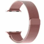 Rose Pink | Apple Watch Milanese Magnetic Loop Strap | Stainless Steel Band  | 42mm / 44mm / 45mm
