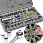 40pcs Aiwa Socket Wrench Tool Kit | Durable Stainless Steel Multi-Purpose Repair Set - Image 2