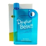 Blue Ultra Slim Notebook Style Water Bottle 380ml | Portable Memo Bottle for Travel, School & Office - Image 7