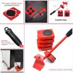 5-in-1 Heavy Furniture Mover Tool Set with Lifter & 360° Rollers - Image 3