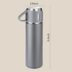 3 Cup 500ML Double-Layer Stainless Steel Vacuum Flask Set | Hot & Cold | Travel Thermos - Image 4