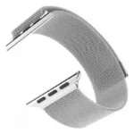 Silver | Apple Watch Milanese Magnetic Loop Strap | Stainless Steel Band  | 42mm / 44mm / 45mm - Image 2