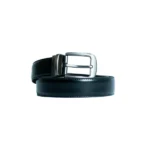 Black &  Brown Imported Reversible Belt | Double-Sided Matt Finish Strap with Elegant Metal Buckle - Image 3