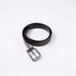 Black &  Brown Imported Reversible Belt | Double-Sided Matt Finish Strap with Elegant Metal Buckle - Image 6