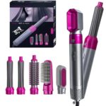 5-in-1 Electric Hair Dryer Brush Kit | Blow Dryer, Straightener, Curler & Volumizer Styling Tool