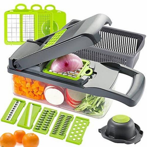 16-in-1 Mandoline Slicer & Vegetable Chopper | Multifunctional Food Cutter & Grater