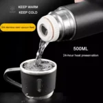 3 Cup 500ML Double-Layer Stainless Steel Vacuum Flask Set | Hot & Cold | Travel Thermos - Image 3