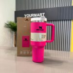 Pink Stanley 40 Oz Stainless Steel Tumbler | Leak-Proof Vacuum Insulated Travel Mug | Hot & Cold - Image 3