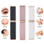 2-in-1 Flawless Facial Hair Remover & Eyebrow Trimmer | USB Rechargeable, Painless & Portable | Black - Image 5