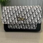 Black | Dior Oblique Canvas & Leather Flap Clutch | Luxury Designer Handbag for Women - Image 2