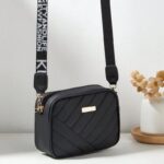 Black Leather Handbag for Girls & Women | Stylish Shoulder & Crossbody Bag | Daily Use & Gift - Image 3