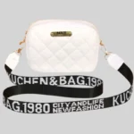 White Leather Handbag for Girls & Women | Stylish Shoulder & Crossbody Bag | Daily Use & Gift - Image 3