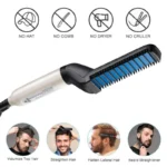Hair & Beard Straightener Comb for Men | Multifunction Electric Hair & Beard Styling Brush | Quick Heating Ceramic Straightener - Image 2