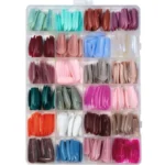 Multicolor Acrylic Artificial Nails Kit |  Full Cover Nails with Glue | 24 Shades | 576 Pcs - Image 4
