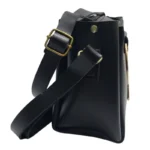 Black Elegant Cat Handle Handbag for Girls & Ladies | Stylish Shoulder & Crossbody Bag with Gold Accents | Adjustable Strap - Image 2