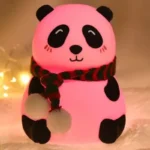 Panda LED Night Lamp | YH-608 Model | Soft Silicone Rechargeable Night Light | 7-Color Touch Control | Kids Bedroom, Nursery & Gift Decor - Image 2