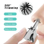 Manual Stainless Steel Nose & Ear Hair Trimmer – Painless, Battery-Free Precision Grooming Tool with Cleaning Brush - Image 2