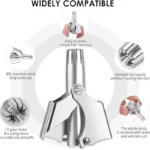 Manual Stainless Steel Nose & Ear Hair Trimmer – Painless, Battery-Free Precision Grooming Tool with Cleaning Brush - Image 3