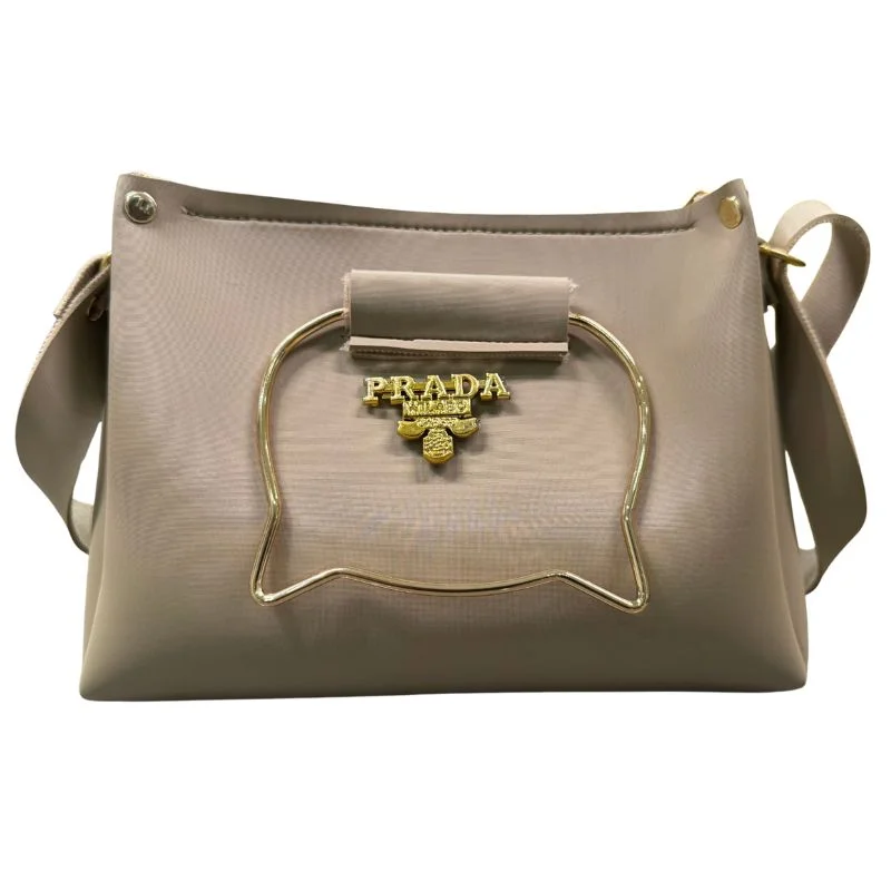 ProductImage-2026-01-09T102100.680_1767936564.webp Beige Elegant Cat Handle Handbag for Girls & Ladies | Stylish Shoulder & Crossbody Bag with Gold Accents | Adjustable Strap - Image 1