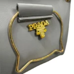 Gray Elegant Cat Handle Handbag for Girls & Ladies | Stylish Shoulder & Crossbody Bag with Gold Accents | Adjustable Strap