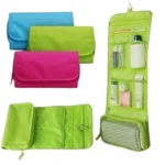 Travel Roll-Up Hanging Cosmetic & Toiletry Organizer Bag  | Multi-Compartment Storage | Hook for Hanging | Random Colors