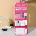 Travel Roll-Up Hanging Cosmetic & Toiletry Organizer Bag  | Multi-Compartment Storage | Hook for Hanging | Random Colors - Image 3