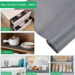 Anti-Slip Fridge & Shelf Mat | Waterproof Washable Liner for Kitchen Drawers Cabinets | Dark Grey - Image 5