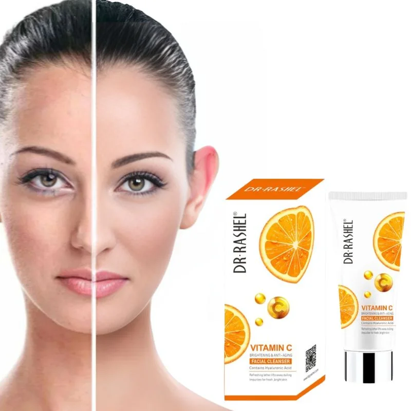 ProductImage61_1761811739.webp Dr. Rashel Vitamin C Brightening Facial Cleanser with Hyaluronic Acid | Deep Cleansing & Anti-Aging Formula | 80ml | Imported - Image 1