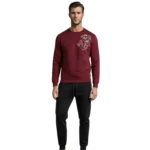 LION Printed Maroon  Tracksuit Sweatshirt & Trouser  | Warm & Comfortable Winter Wear | Medium - Image 2