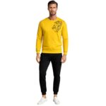 LION Printed Yellow  Tracksuit Sweatshirt & Trouser  | Warm & Comfortable Winter Wear | Medium - Image 2