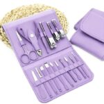 16 Pcs Stainless Steel Manicure & Pedicure Set | Travel Grooming Kit with Leather Case - Image 2