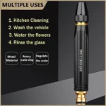 Plastic High Quality Black Nozzle | Spray Nozzle For Car, Watering Flowers, Washing Glass, Water Column | Tap Nozzle High Pressure - Image 4