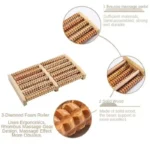 Wooden Foot Roller Massager |  Manual Reflexology Therapy Tool for Pain Relief, Stress Relaxation & Foot Care - Image 7