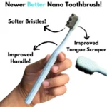 Nano Toothbrush with Travel Case | Ultra Soft Micro-Nano Bristles | For Sensitive Gums, Adults & Kids | Pink - Image 6