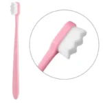 Nano Toothbrush with Travel Case | Ultra Soft Micro-Nano Bristles | For Sensitive Gums, Adults & Kids | Pink - Image 3