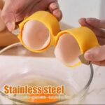 Efficient Egg Opener & Egg Shell Cracker Tool | Stainless Steel Egg Shell Opener Kitchen Gadget for Raw & Boiled Eggs | Random color