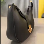 Crescent Leather Luxury Shoulder Bag for Women | Black - Image 4