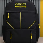 Multi-Functional Travel Backpack | Business Daypack with Laptop Compartment | Black & Yellow - Image 2