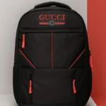 Multi-Functional Travel Backpack | Business Daypack with Laptop Compartment | Black & Red