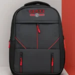 Multi-Functional Travel Backpack | Business Daypack with Laptop Compartment | Black & Red - Image 4