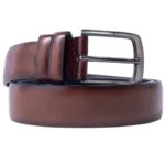 Light Brown Imported Belt | Premium Matt Finish Strap with Elegant Metal Buckle for Formal & Casual Wear - Image 2
