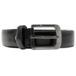 Black Imported Belt | Premium Matt Finish Strap with Elegant Metal Buckle for Formal & Casual Wear