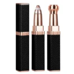 2-in-1 Flawless Facial Hair Remover & Eyebrow Trimmer | USB Rechargeable, Painless & Portable | Black - Image 4