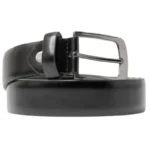 Black Imported Belt | Premium Matt Finish Strap with Elegant Metal Buckle for Formal & Casual Wear - Image 4