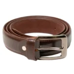 Dark Brown Pure Leather Belt | Premium Formal Wear Belt with Rugged Leather Interior & Elegant Metal Buckle - Image 2