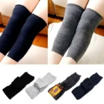 Unisex Wool Knee Warmers Pair |  Warm Elastic Fit, Plain design | Winter Wear for Men & Women | Random Colors - Image 6